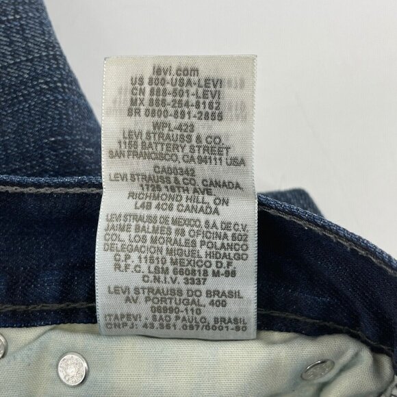 Levi Strauss & Co Men's Jeans 511 29" X 32" Denim Dark Wash Blue Modern Slim - Picture 11 of 12